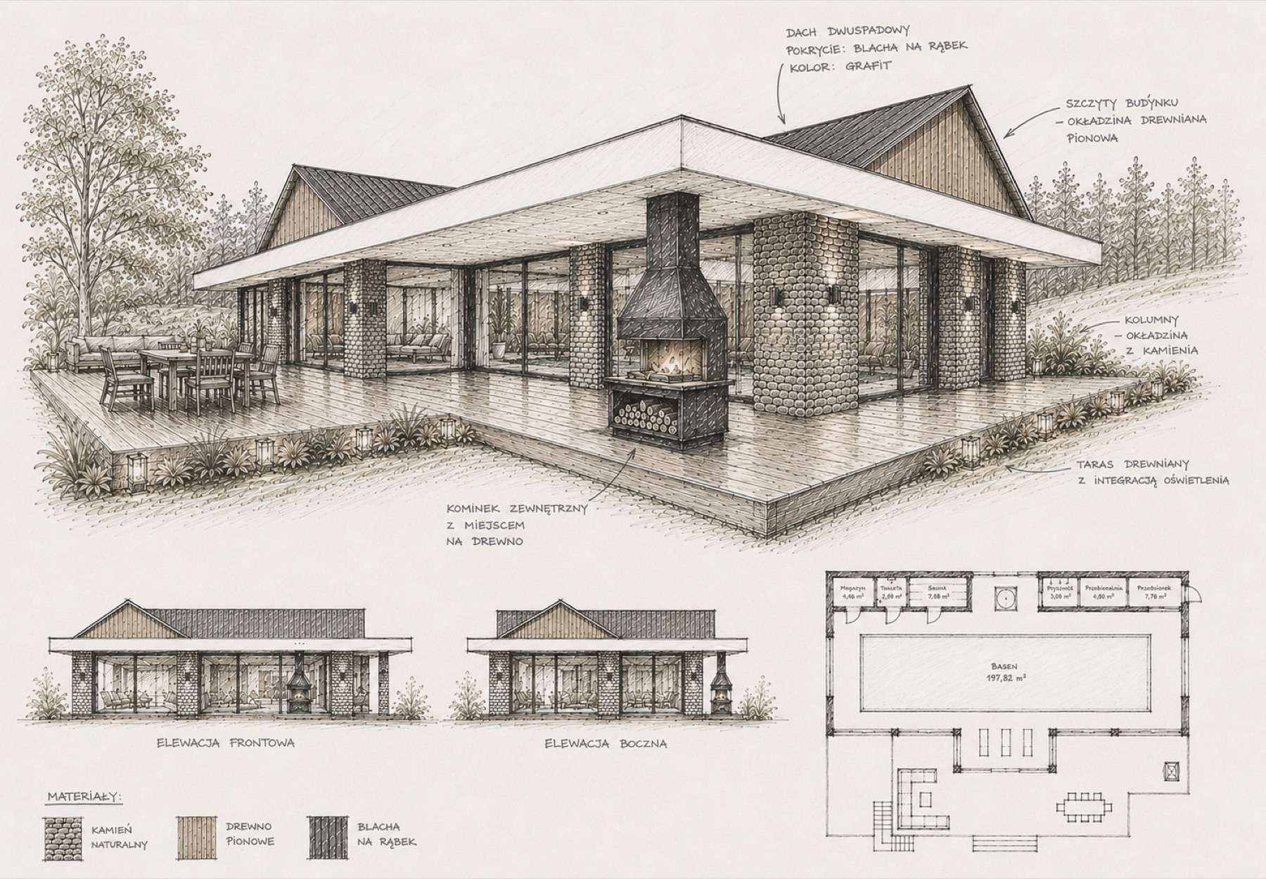 The Courtyard House drawings
